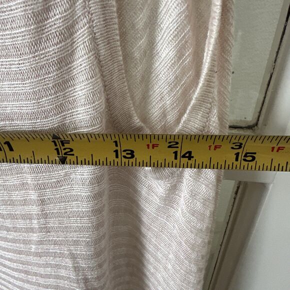 Sleeveless Long Cardigan Vest Duster Women’s Medium Beige Boho Cowboy Coastal - Picture 8 of 10